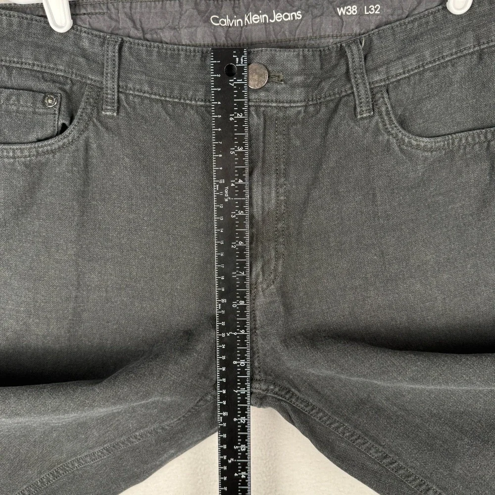 Calvin Klein Jeans‎ Mens 38x32 Washed Black Straight Leg 100% Cotton Denim Pants